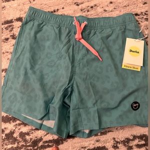 Duvin Leopard Fitness Short in Blue